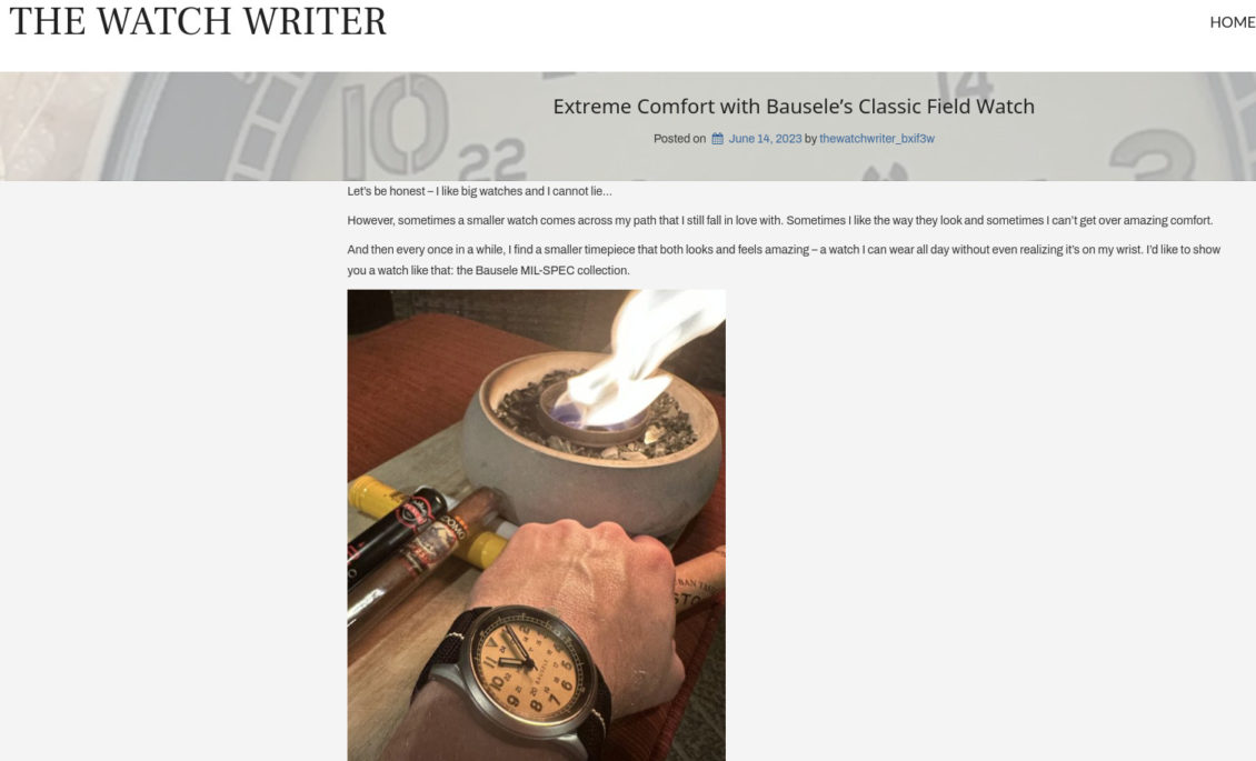 The Watch Writer Blog - Bausele